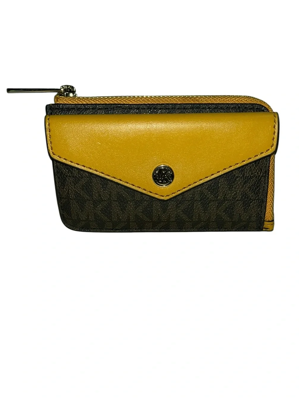 Michael Kors Jet Set Travel Signature Small Corner Zip Card Holder